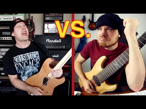 Rob Scallon Jared Dines 8 String VS Djent Stick and Djent Guitar
